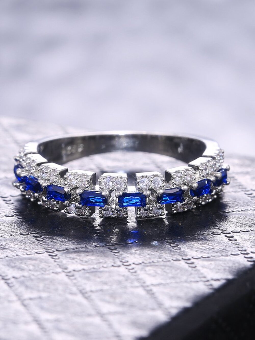 Dainty Gems Full Around Zircon Trendy Eternity Fashion Rings for Women, PD460 - Picture 5 of 5